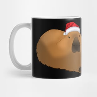 Capybara In A Santa Hat Mug